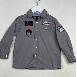 Tommy Hilfiger Patchwork Button Down‎ Boys Sz 3T Daytona Speedweek Motor Club